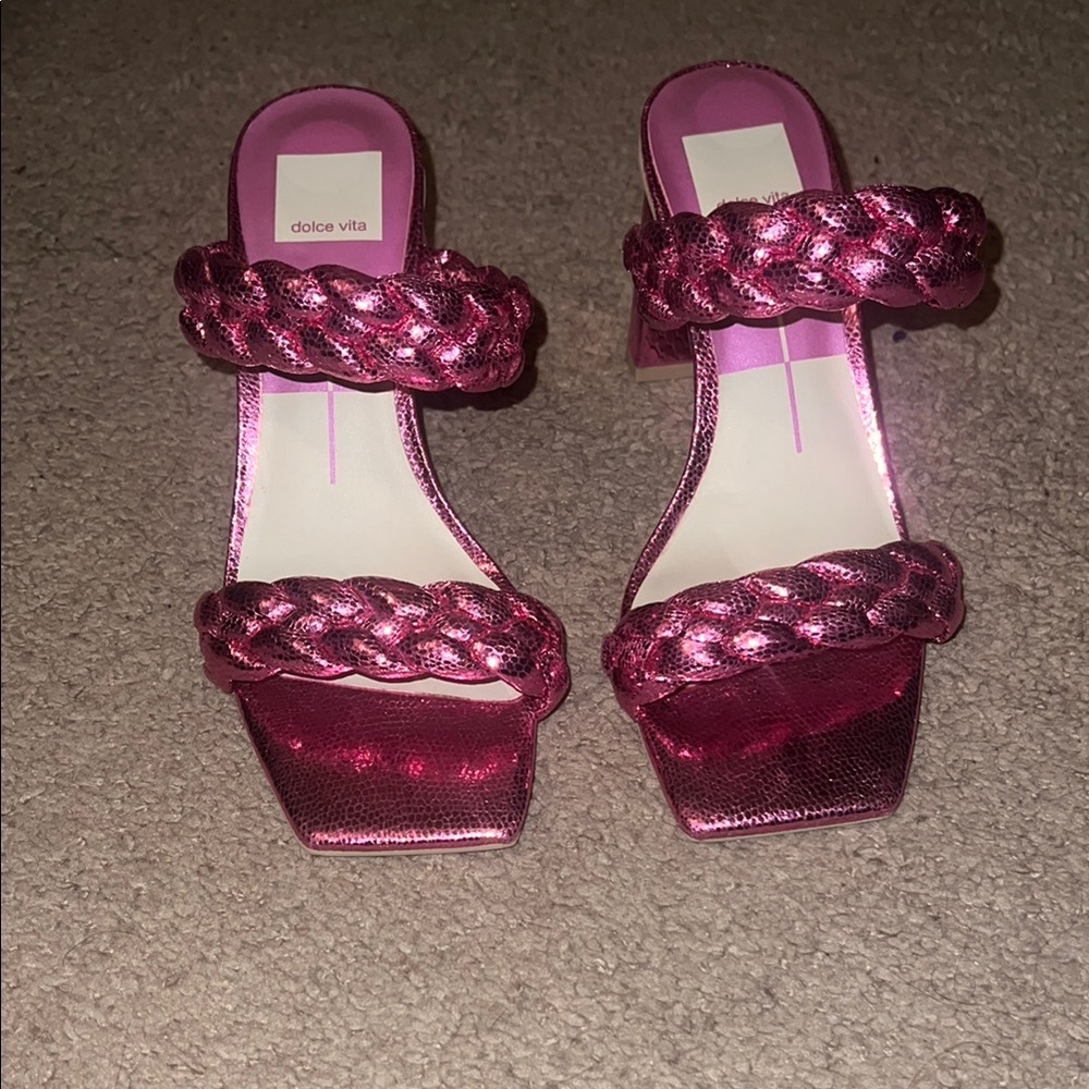 Dolce Vita Pink Braided Women's Sandals